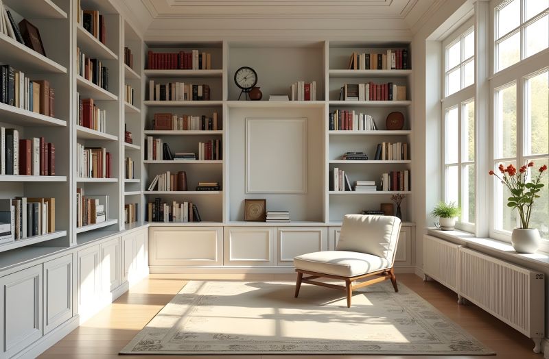 Custom Bookshelves Installation in Durham, NC